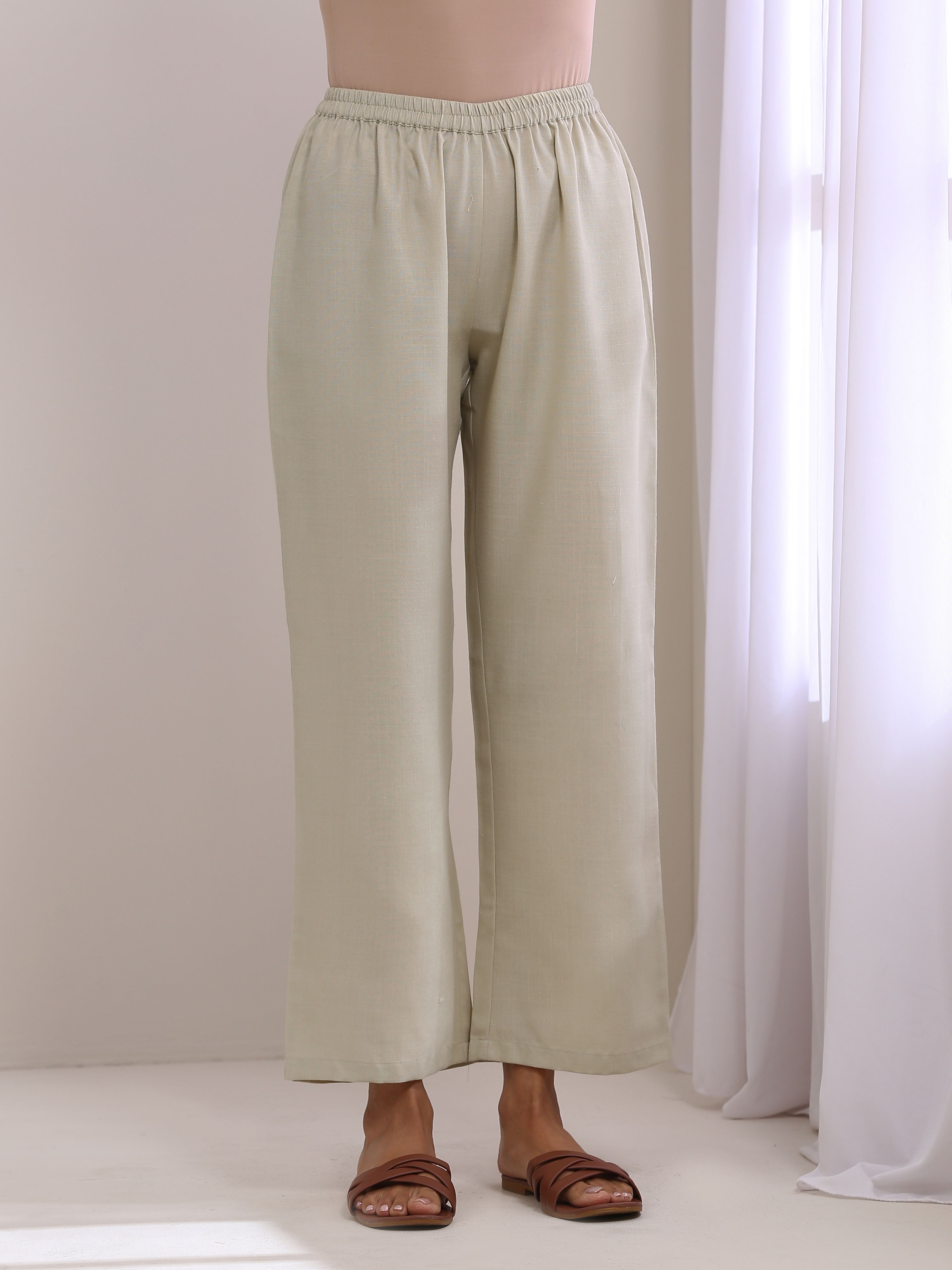 trueBrowns Light Grey Slub Co-Ord Set