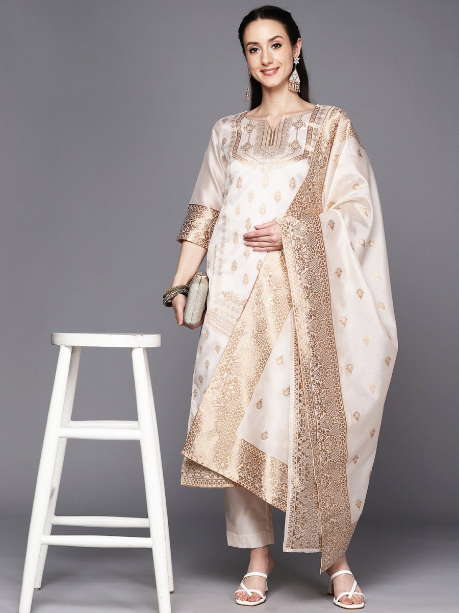 Ahalyaa Woven Design Ethnic Motifs Unstitched Dress Material