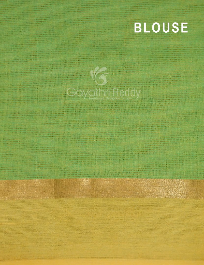 Shades of Green With Contrast Blouse Pure Mangalgiri Cotton By Gayathri Reddy Designer Studio