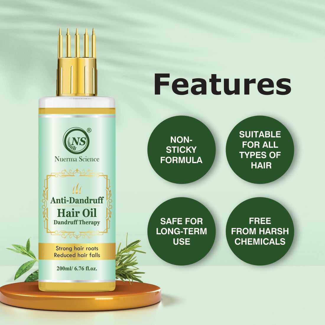 Nuerma Science Anti-Dandruff Hair Oil | Dandruff Relief & Scalp Rejuvenation