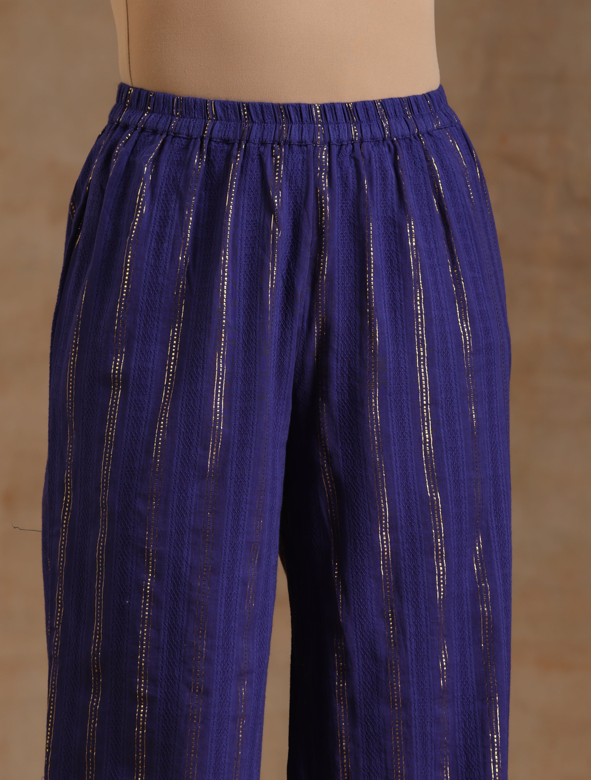 trueBrowns Spectrum Blue Gold Cotton Overlap Co-Ord Set