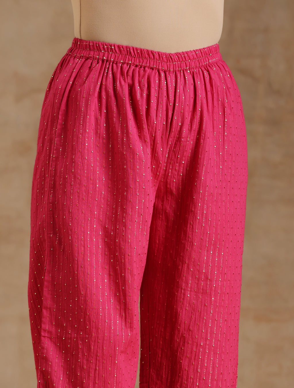 trueBrowns Pink Gold Cotton Short Co-Ord Set