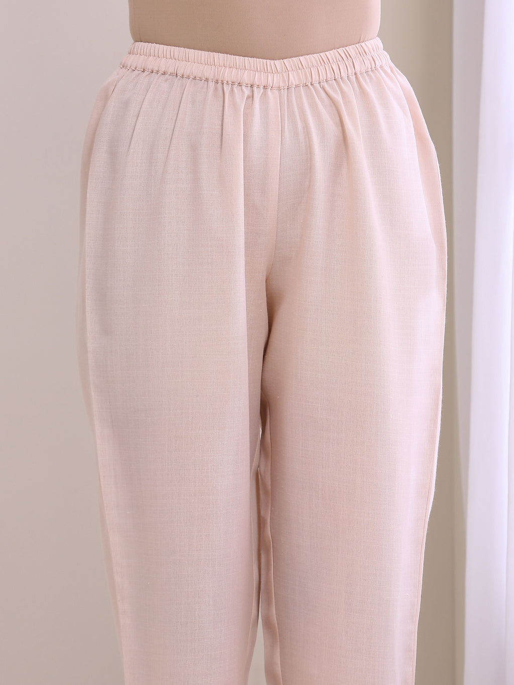 trueBrowns Pink Slub Relaxed Fit Co-Ord Set