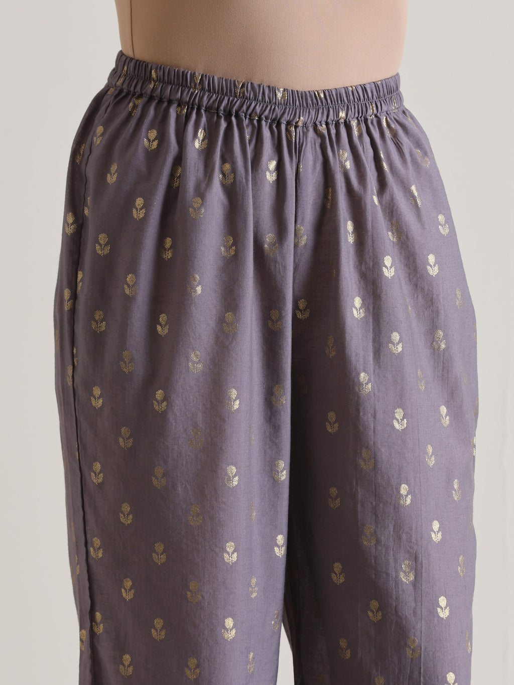 trueBrowns Plum Grey Foil Short Co-Ord Set