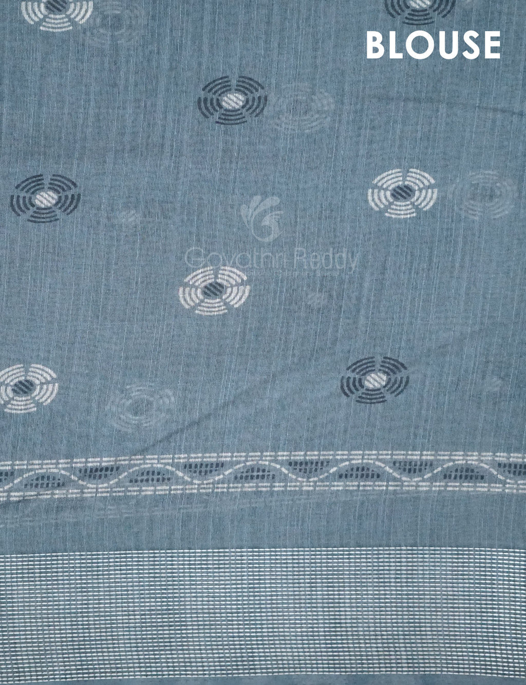 Shades of Light Ash Grey Colour Floral Print Semi Chanderi Saree By Gayathri Reddy Designer Studio