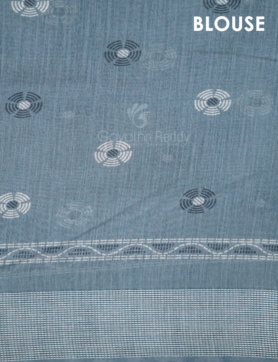 Shades of Light Ash Grey Colour Floral Print Semi Chanderi Saree By Gayathri Reddy Designer Studio