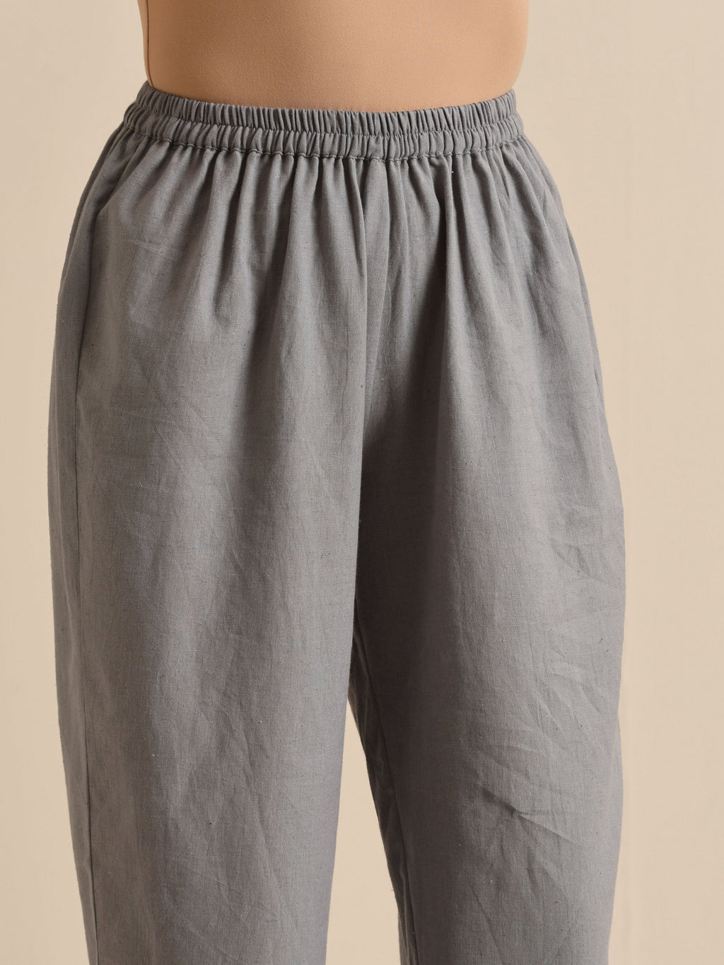 trueBrowns Steel Blue Khadi Relaxed Co-Ord Set