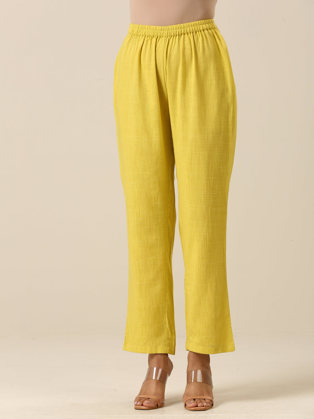 trueBrowns Lime Slub Texture Relax Fit Co-Ord Set