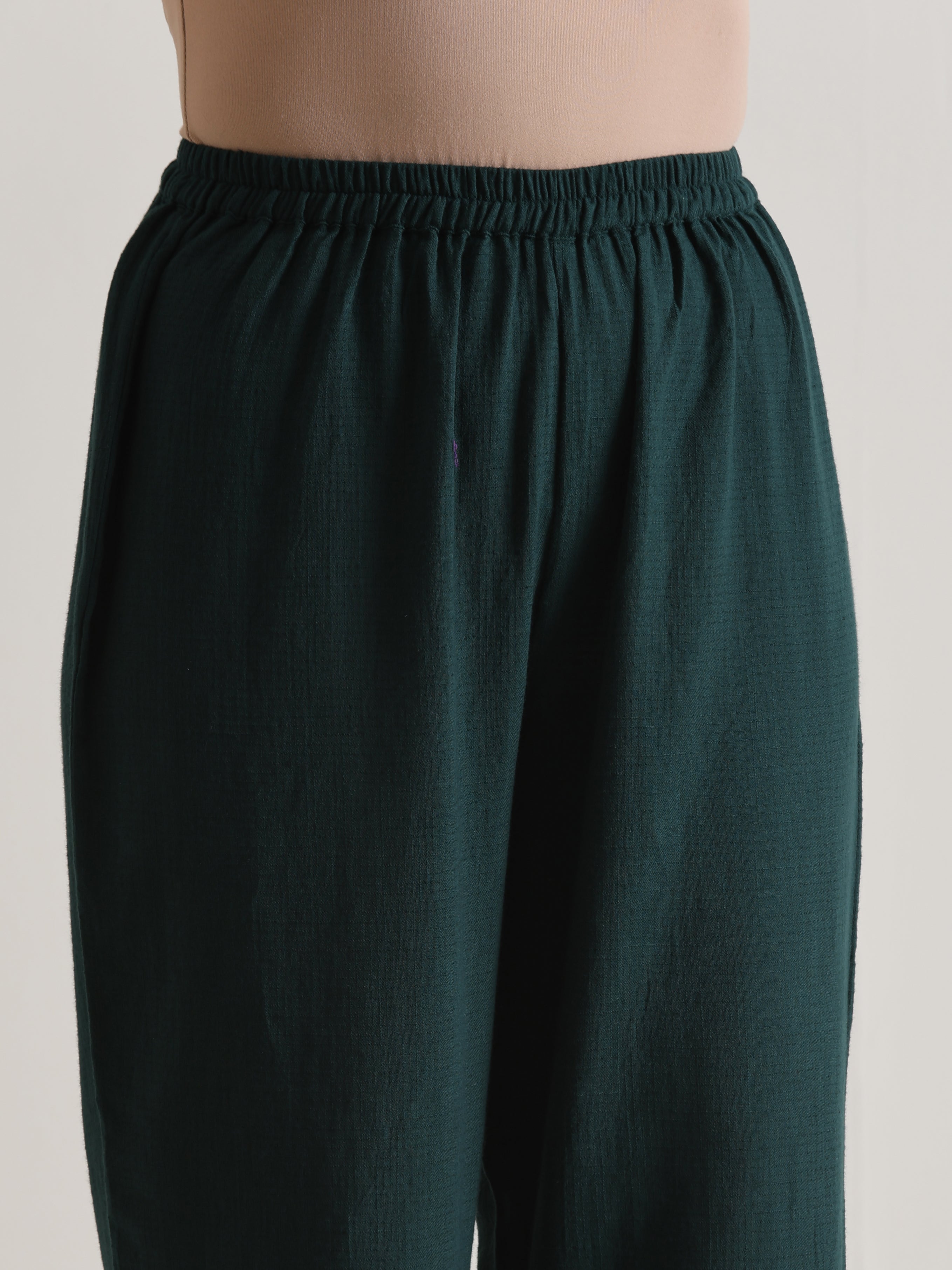 trueBrowns Dark Green Front Placket Co-Ord Set