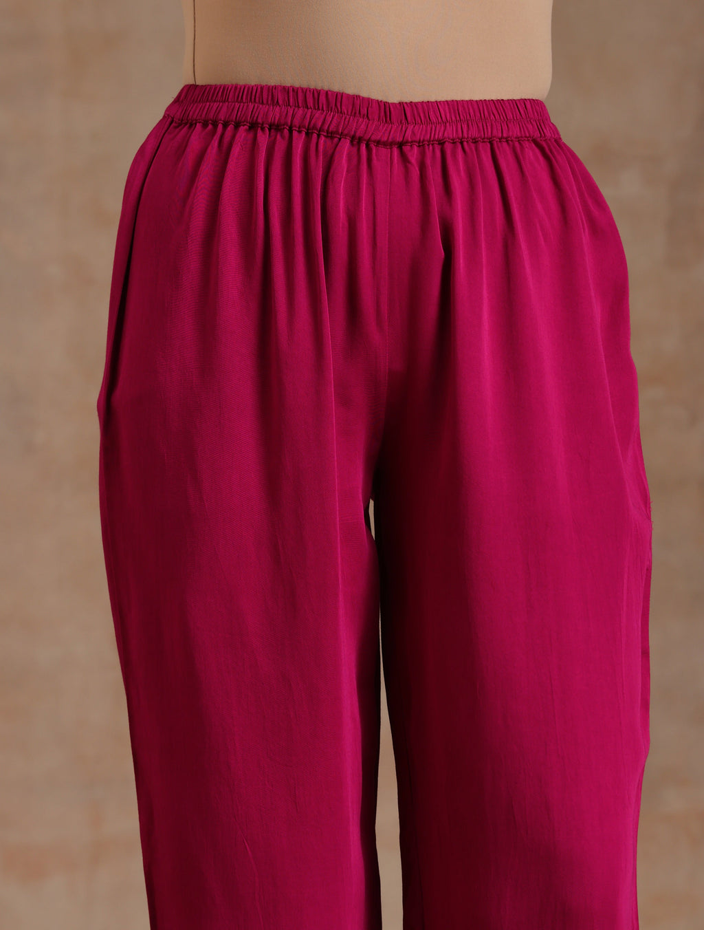 trueBrowns Pink Modal Satin Relax Co-ord Set