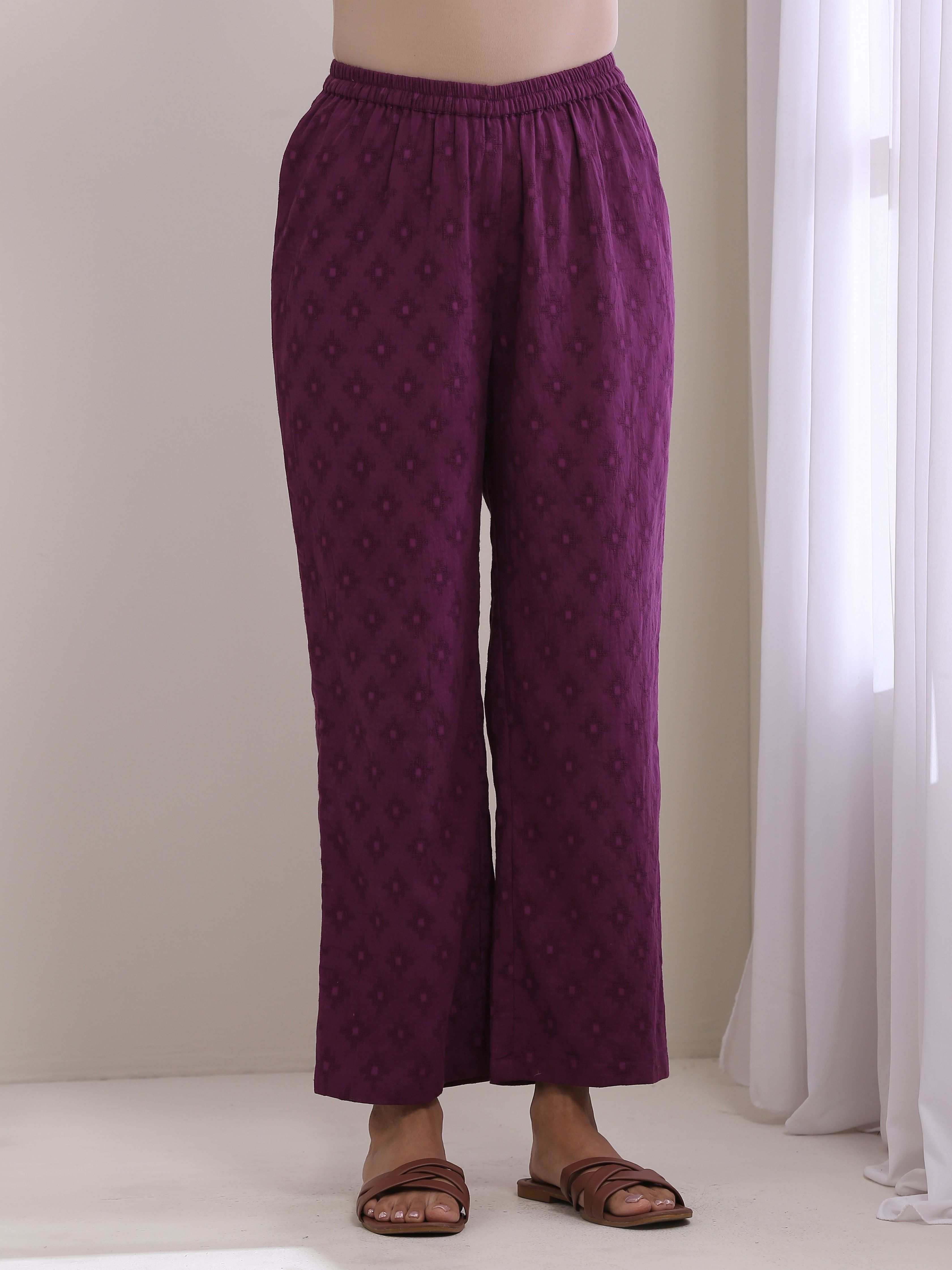 trueBrowns Dark Green Dobby Sleeveless Kurta Pant Set