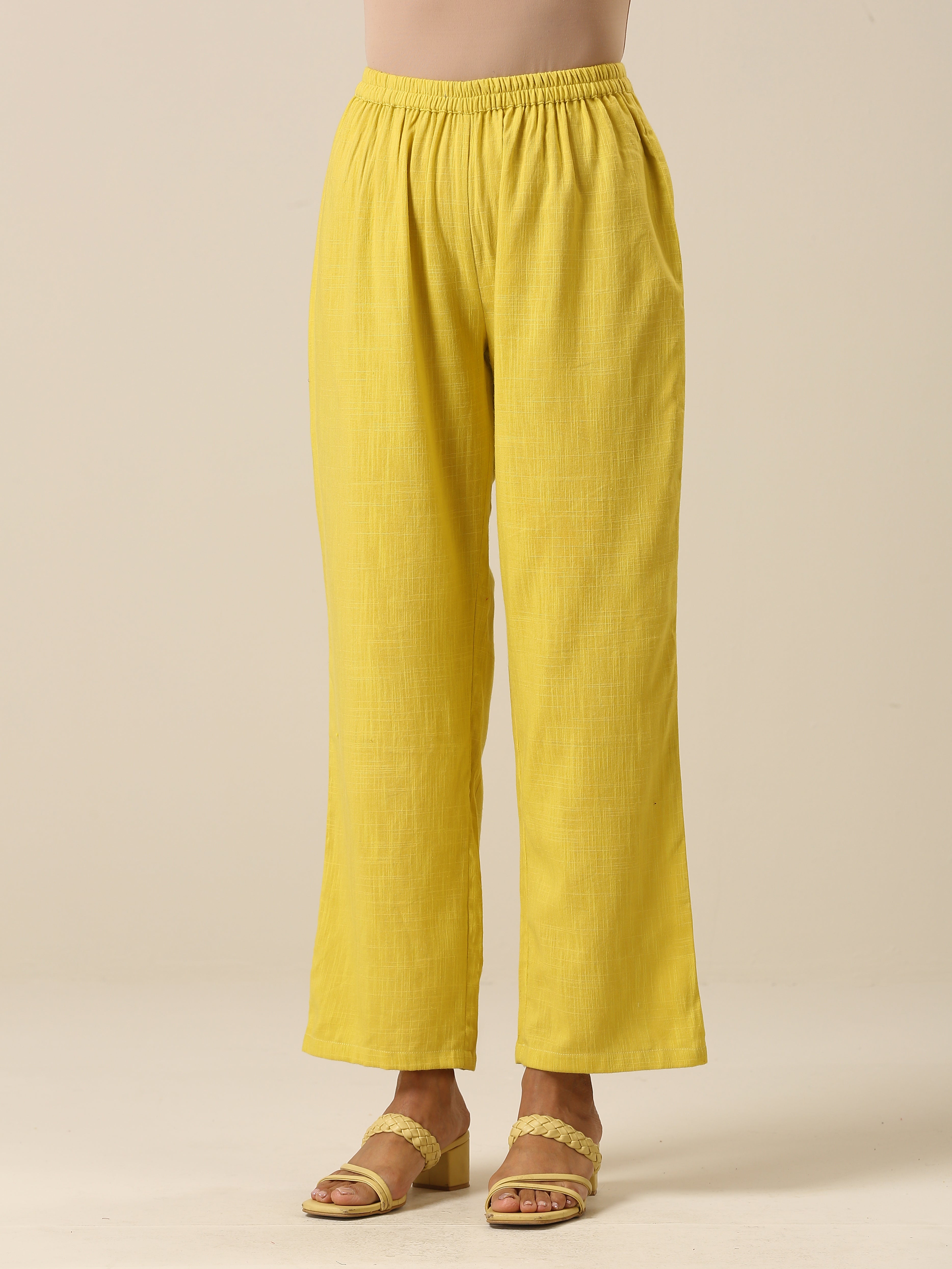 trueBrowns Lime Slub Textured Short Co-Ord Set