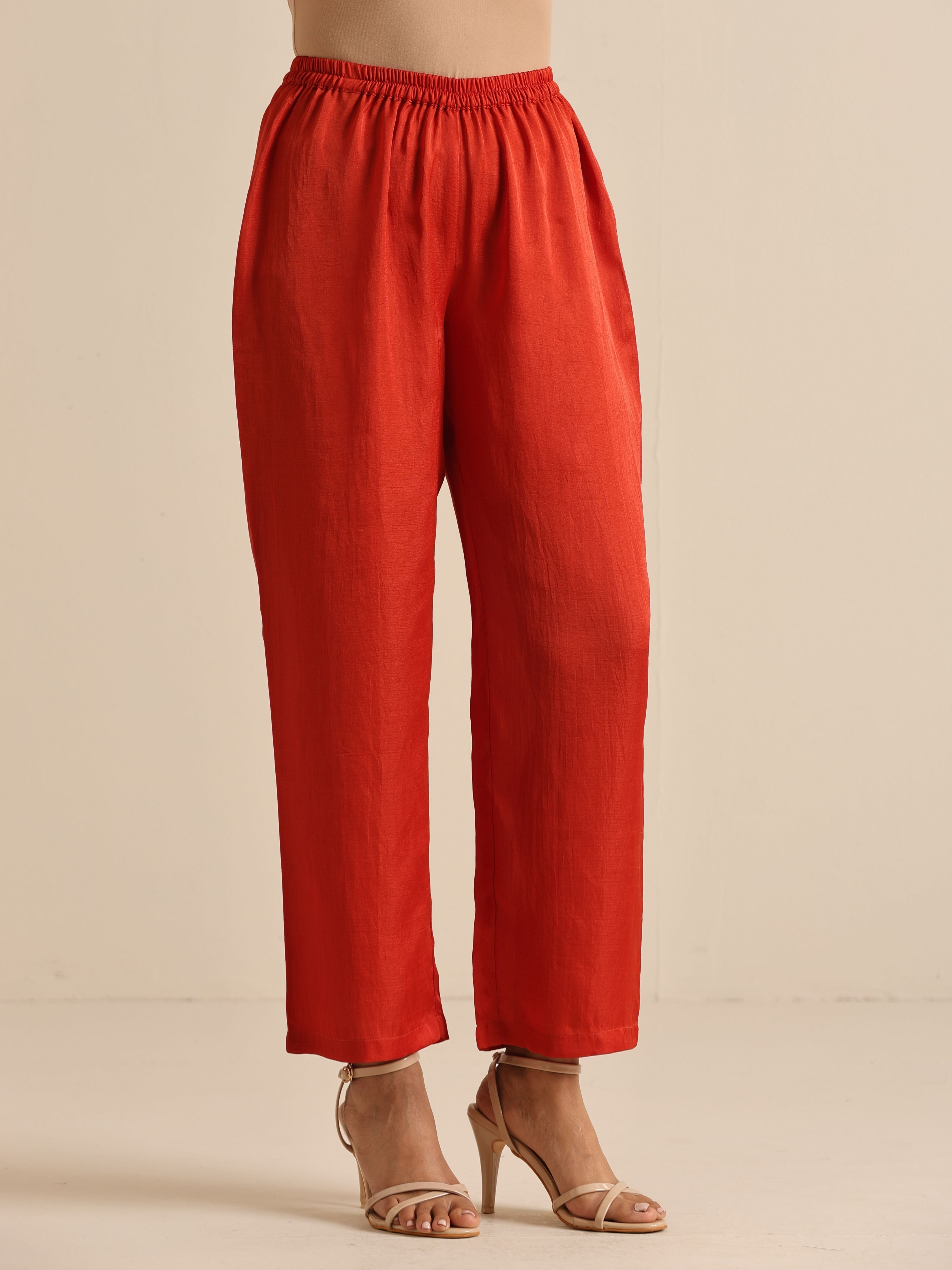 trueBrowns Rust Silk Blend Short Co-Ord Set
