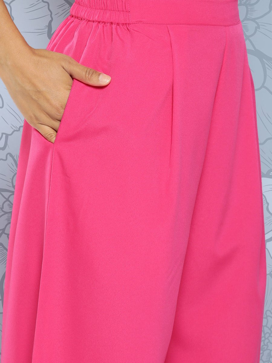 Ahalyaa Floral Printed Empire Gotta Patti Kurta With Palazzos