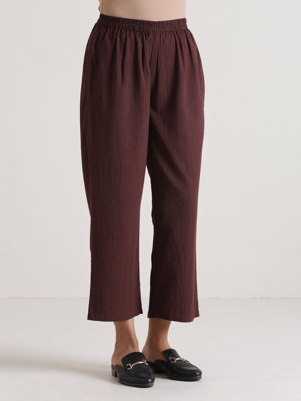 trueBrowns Cola Brown Sleeveless Flared Kurta Pant Set