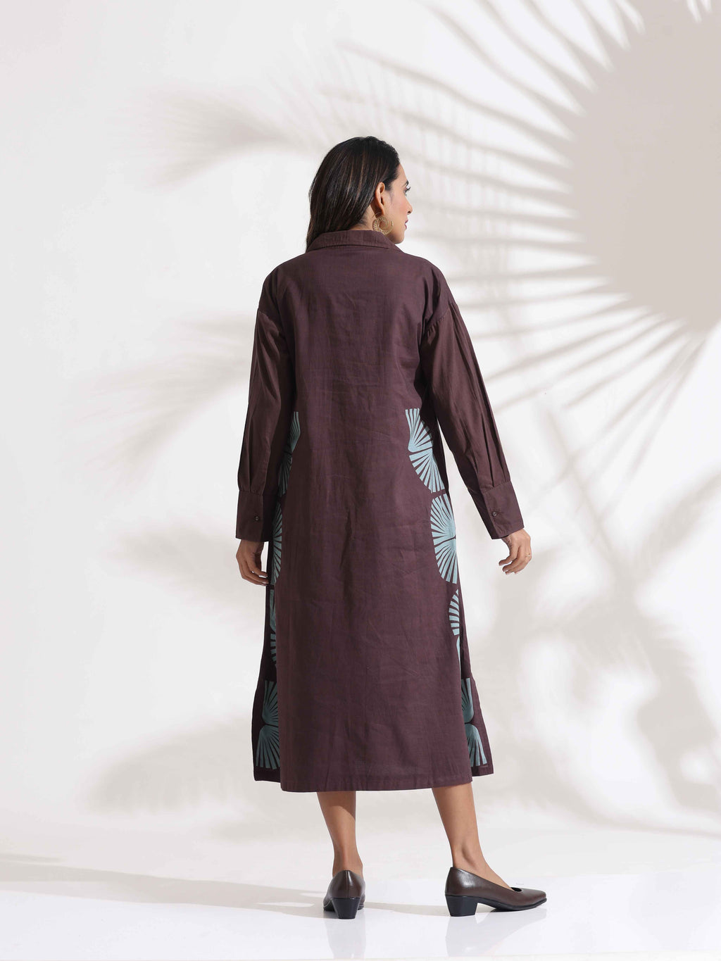 trueBrowns Cola Cotton Print A-line Dress
