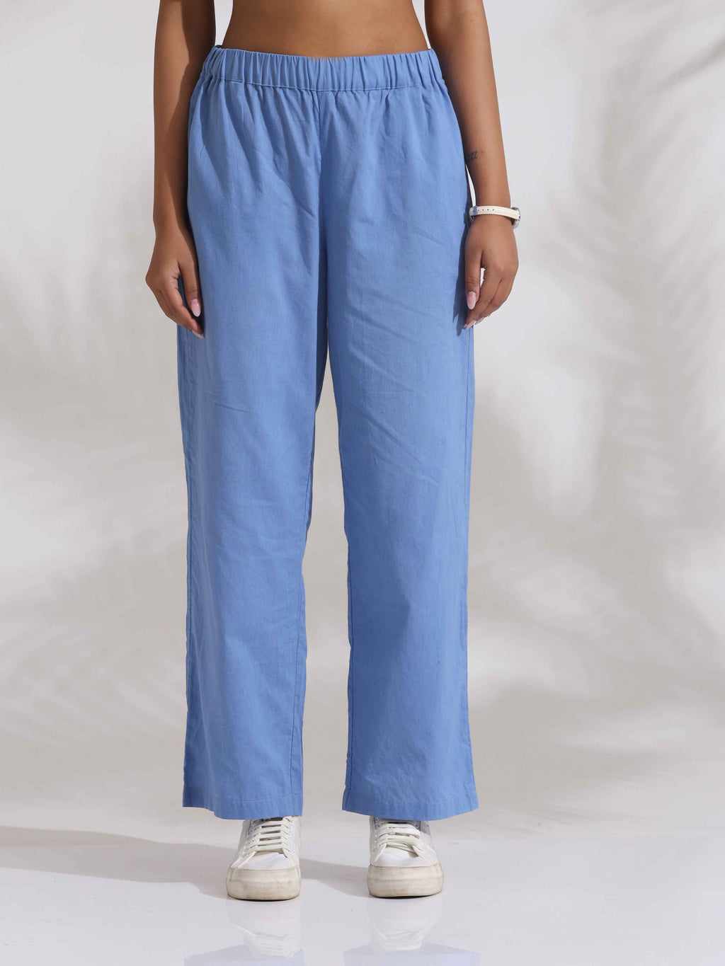 trueBrowns Blue Cotton Stripe Kurta Co-ord Set