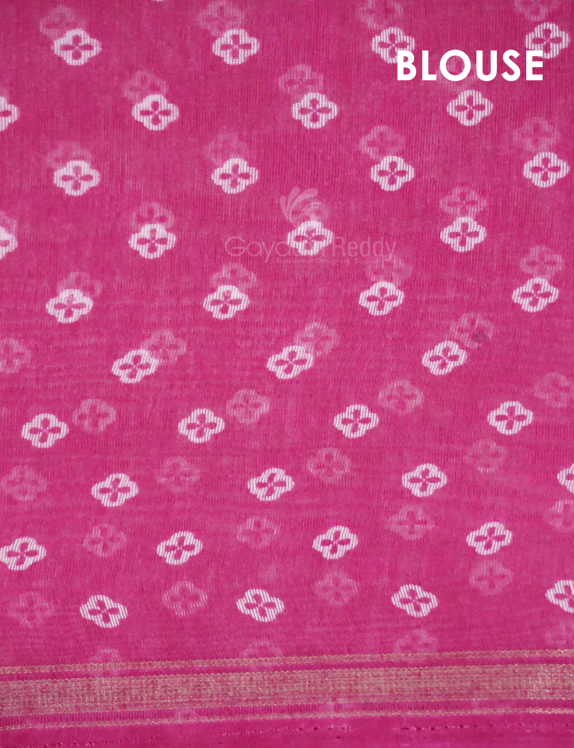 Shades of Hot Pink Colour Floral Design Semi Chanderi Saree By Gayathri Reddy Designer Studio