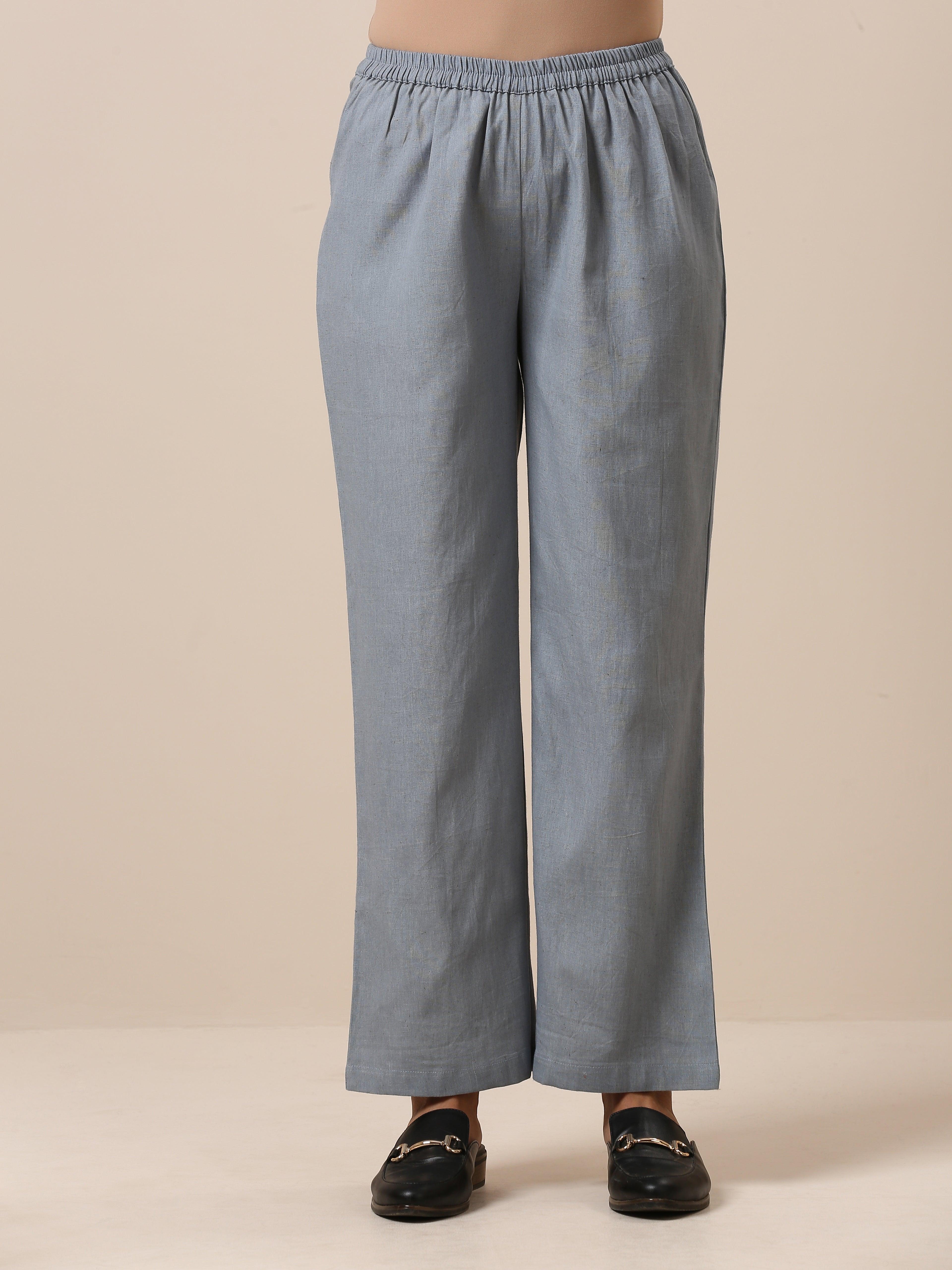 trueBrowns Cotton Steel Blue Short Co-Ord Set | Relove