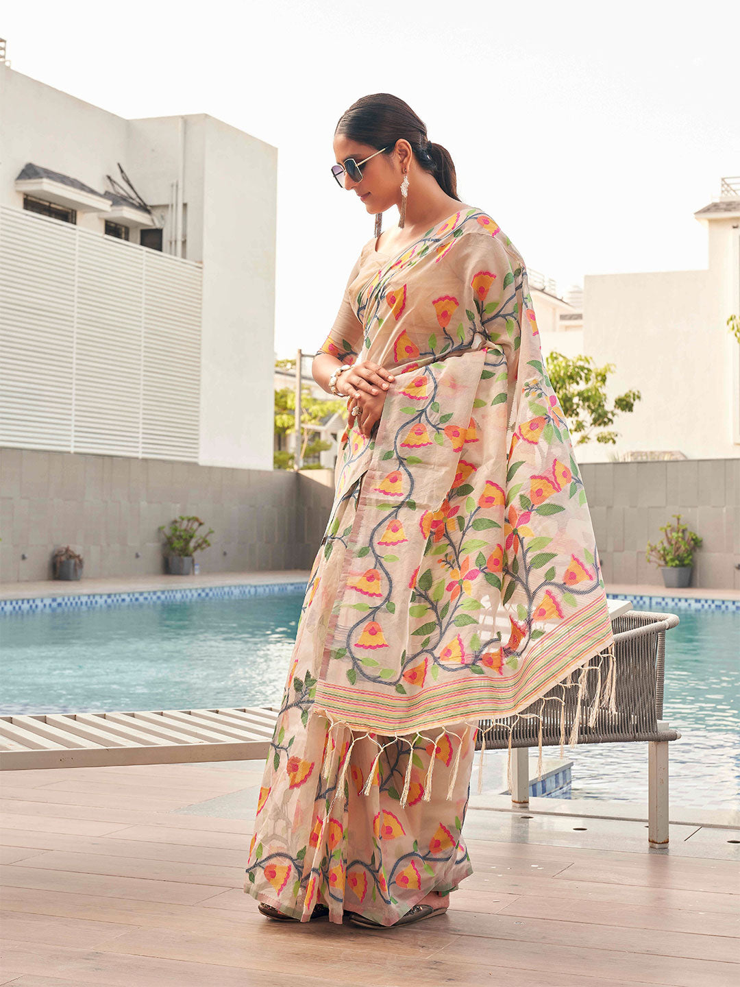 Tikhi Imli Floral Organza Ready to wear Saree