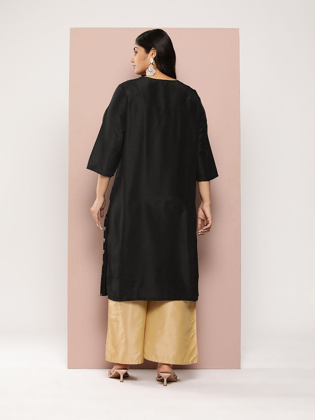 Sztori Plus Size Ethnic Motifs Printed Kurta