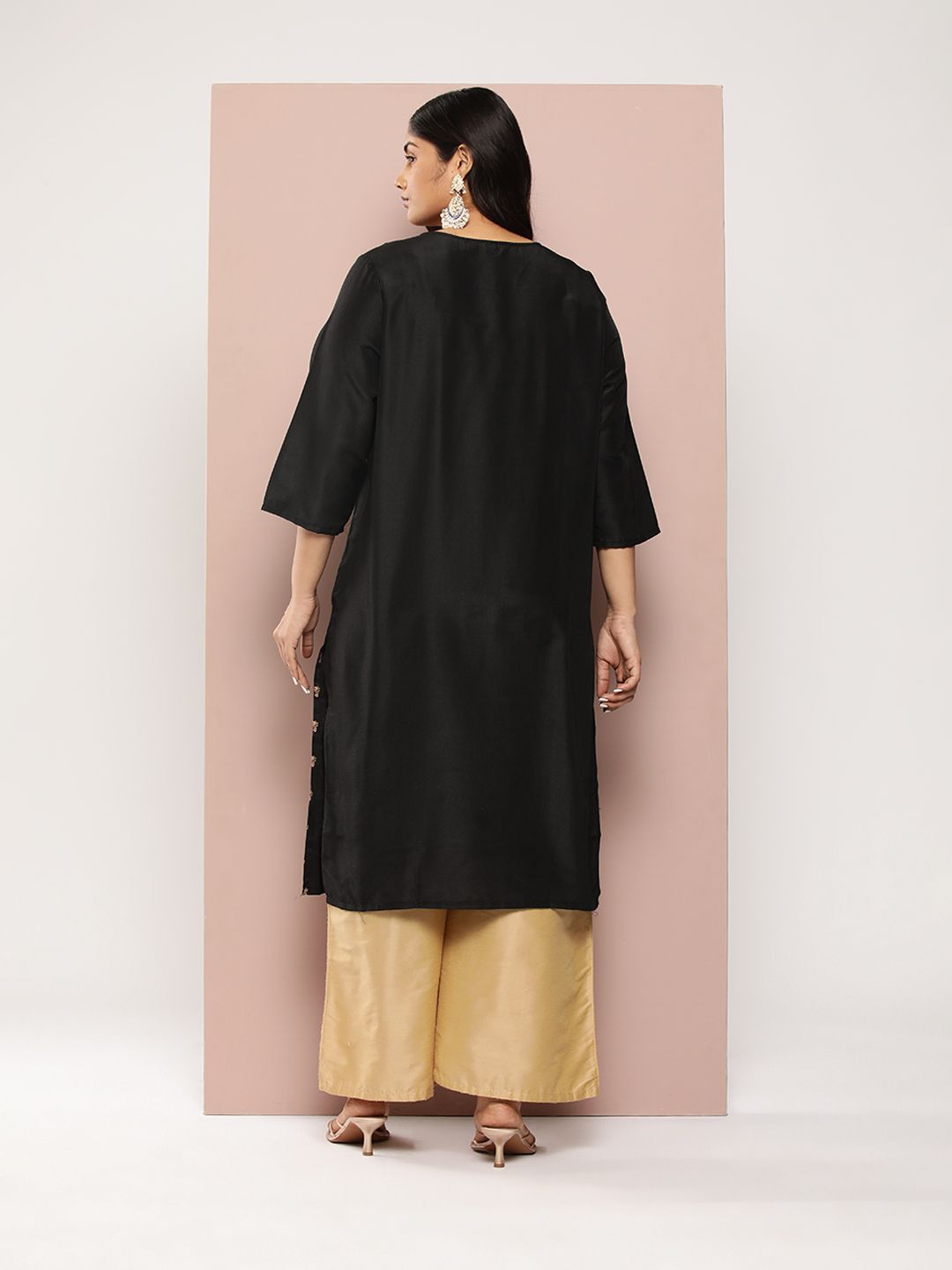 Sztori Plus Size Ethnic Motifs Printed Kurta