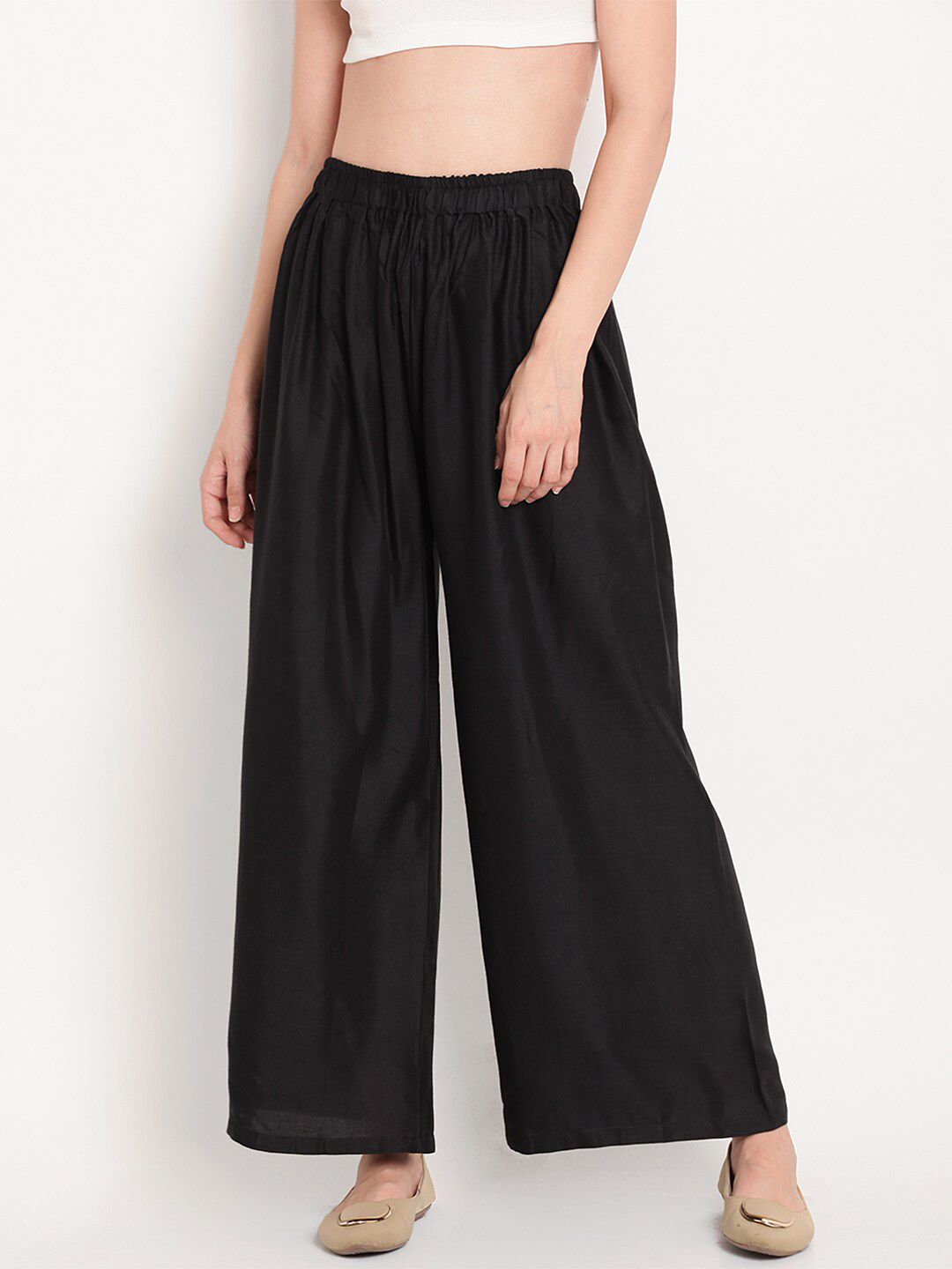 TAG 7 Pack Of 2 Women Black & White Palazzos
