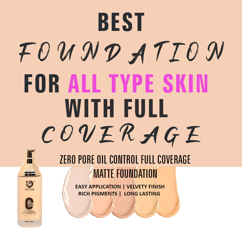 Matt Look Zero Pore Oil Control Full Coverage Matte Foundation - Light