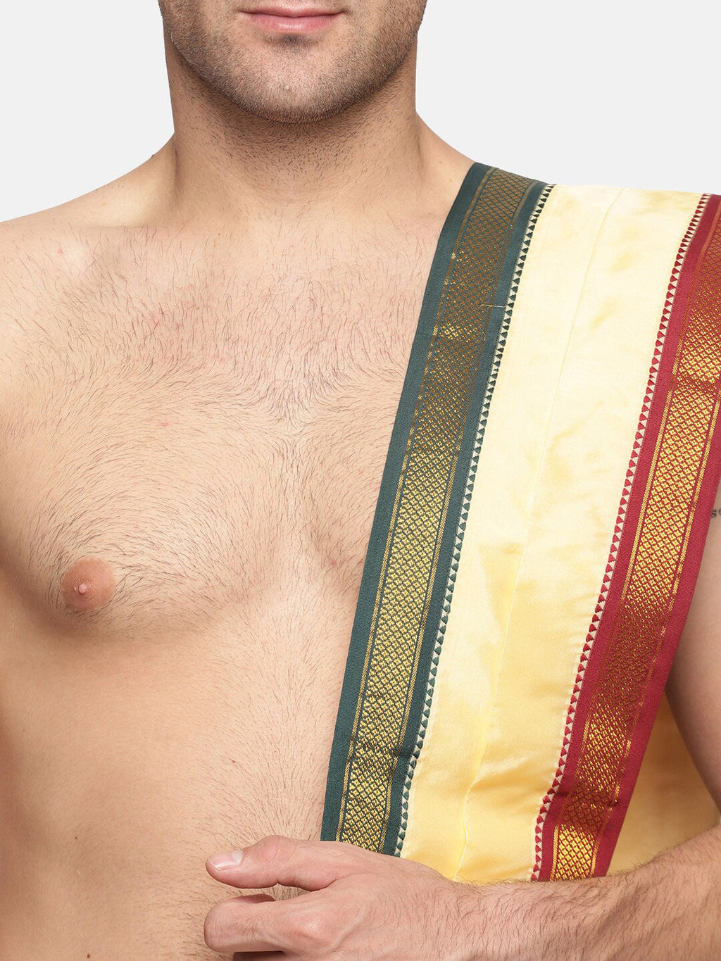 Sethukrishna Men Beige Solid Dhotis