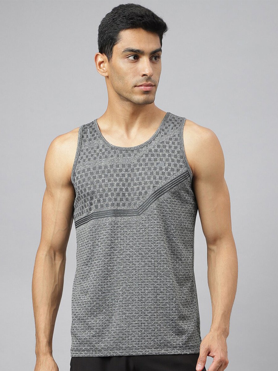 Alcis Men Heather Anti-Static Slim-Fit Distance Running Singlet
