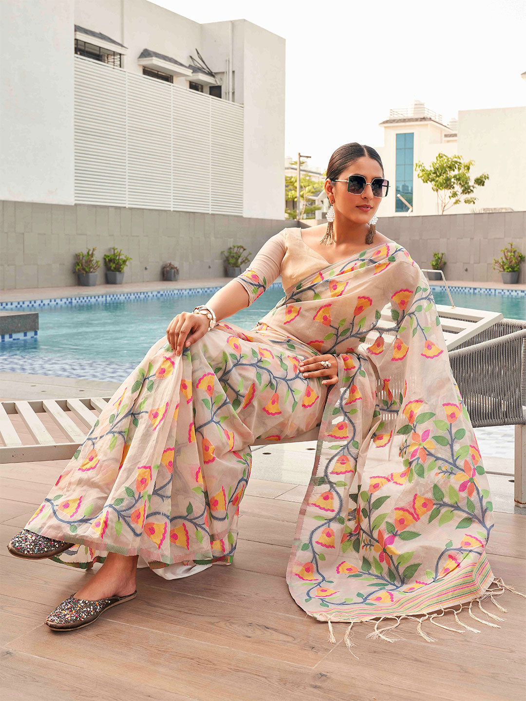 Tikhi Imli Floral Organza Ready to wear Saree