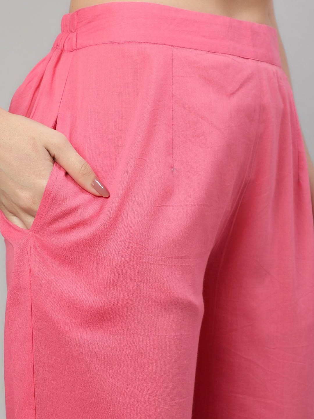 Aks Floral Printed Regular Pure Cotton Kurta With Trousers