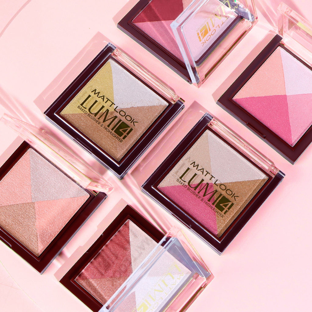 Matt Look Lumi 4 Baked Blusher & Highlighter - Fresh Glow