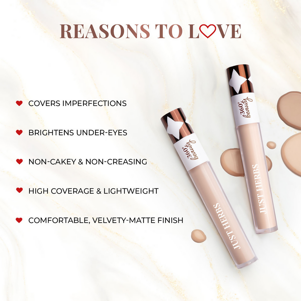 Just Herbs Full Cover Natural Filter Finish Concealer - Natural