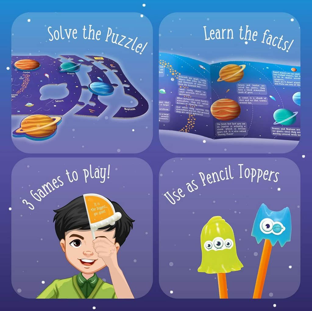 Imagimake Mapology Solar System Puzzle - Learning Aid And Educational Toy - For Kids Age 4 And Above (Solar System)