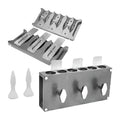 ALUMINUM REUSABLE SUPPOSITORY MOLD | 6-CAVITY RECTAL DEVICE