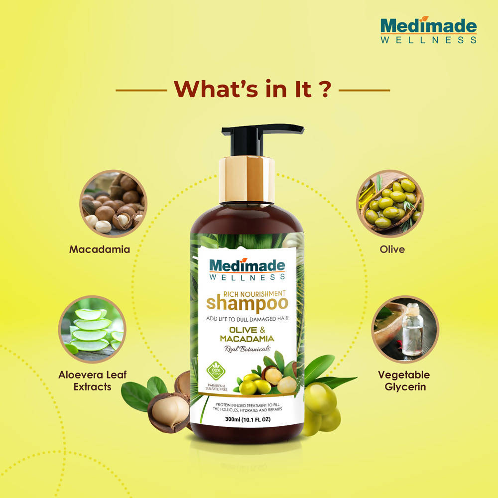 Medimade Wellness Rich Nourishment Shampoo With Olive and Macadamia