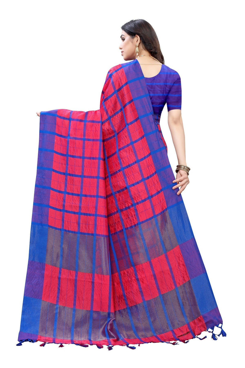 Vamika Pink Cotton Silk Weaving Saree (SATURN PINK)
