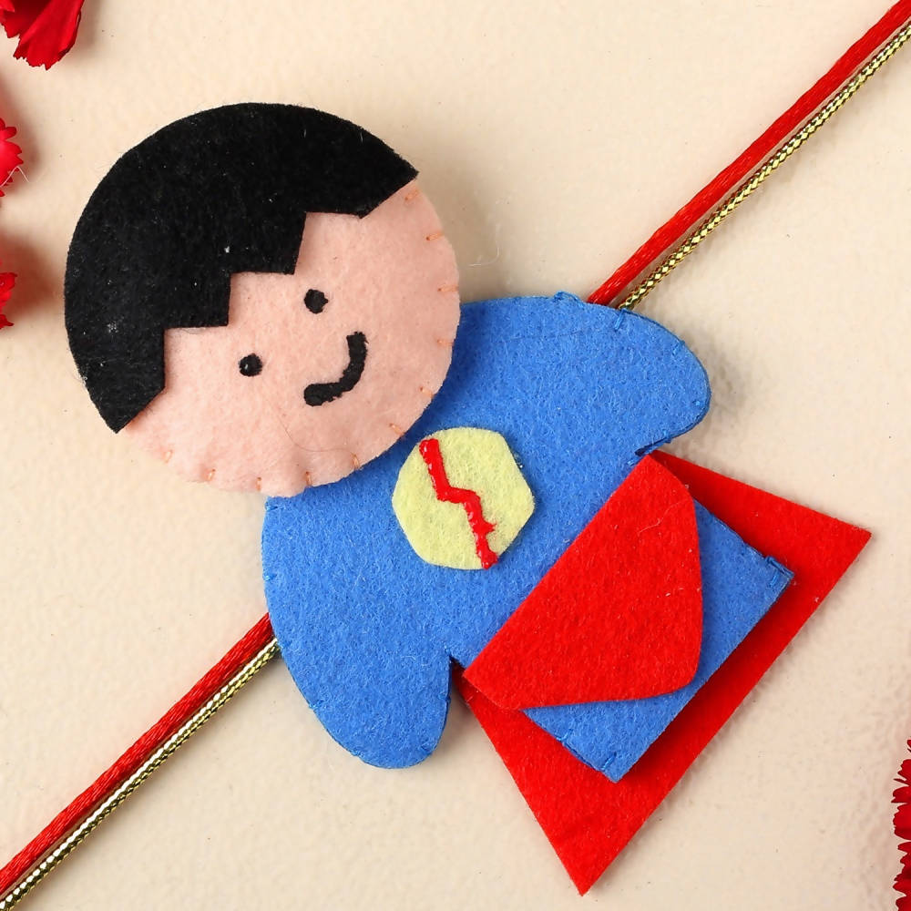 Superman Kids Rakhi & Besan Laddoos