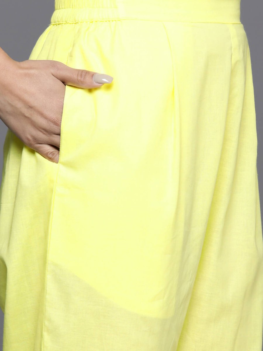 Ahalyaa Women's Traditional Wear Co-ods - Yellow