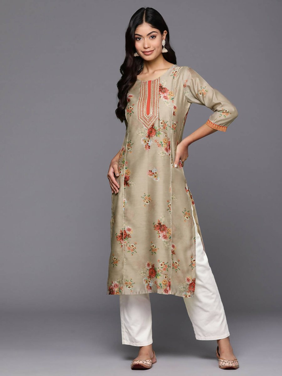 Ahalyaa Women's Traditional wear Kurta - Tan
