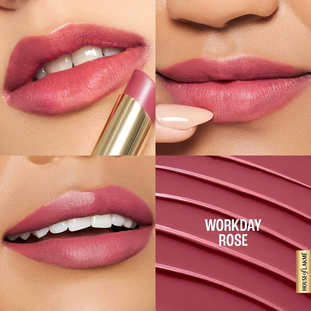 Lakme 9to5 Hya Matte Lipstick - Workday Rose