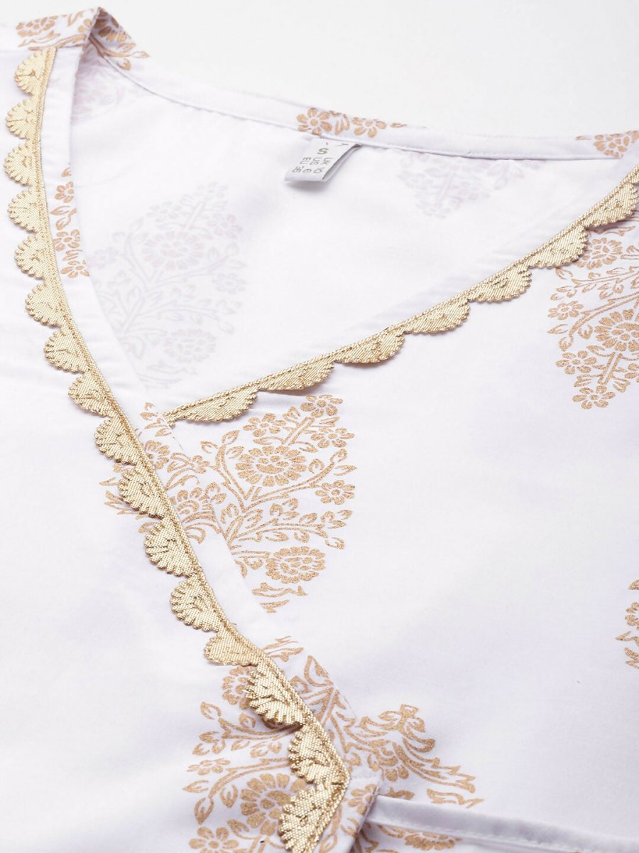 Ahalyaa Women's Traditional Wear Co-ods - White