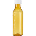AMBER OVAL COLORSAFE BOTTLE, 4 OZ, WITH CAPS