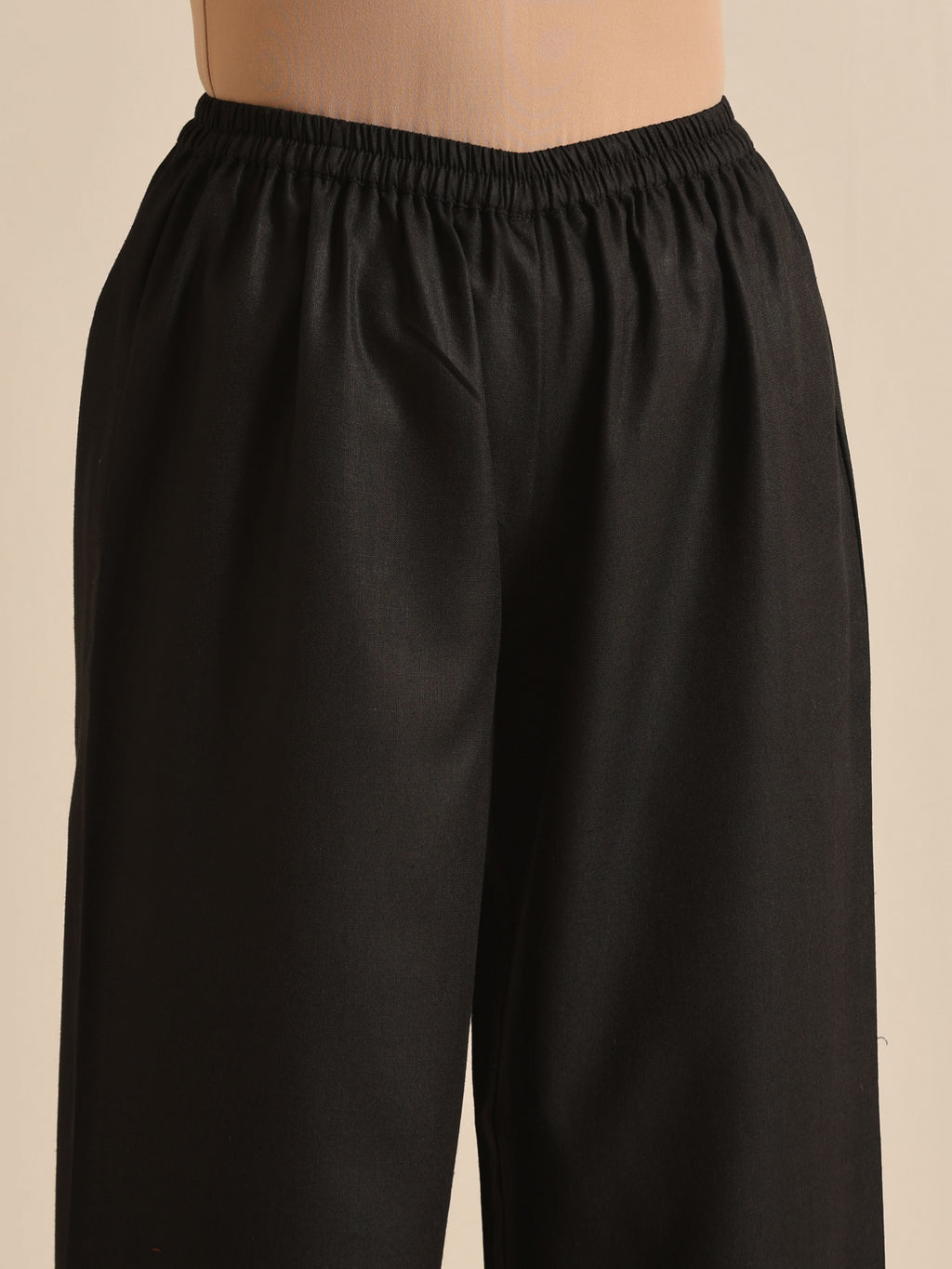 trueBrowns Black Slub Relaxed Placket Co-Ord Set