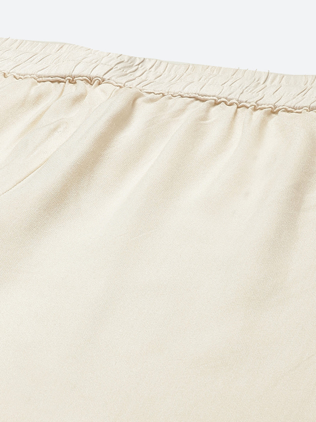 Juniper Women Ivory Rayon Solid Wide Leg Palazzo