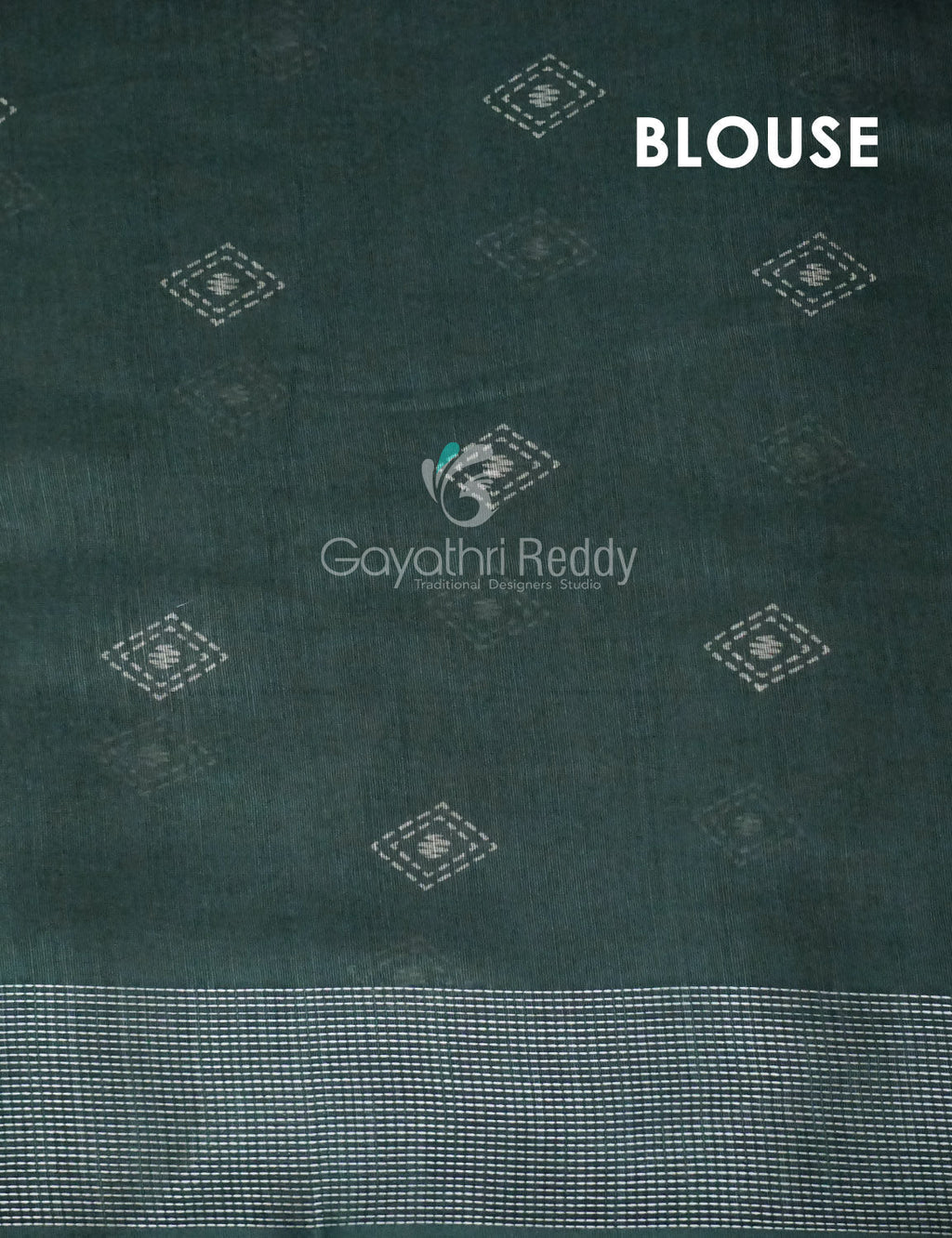 Mauve Green Colour Diamond Printed Semi Chanderi Saree By Gayathri Reddy Designer Studio