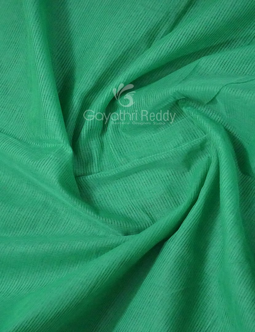 Dual Shades of Rama Green Pure Mangalgiri Cotton By Gayathri Reddy Designer Studio