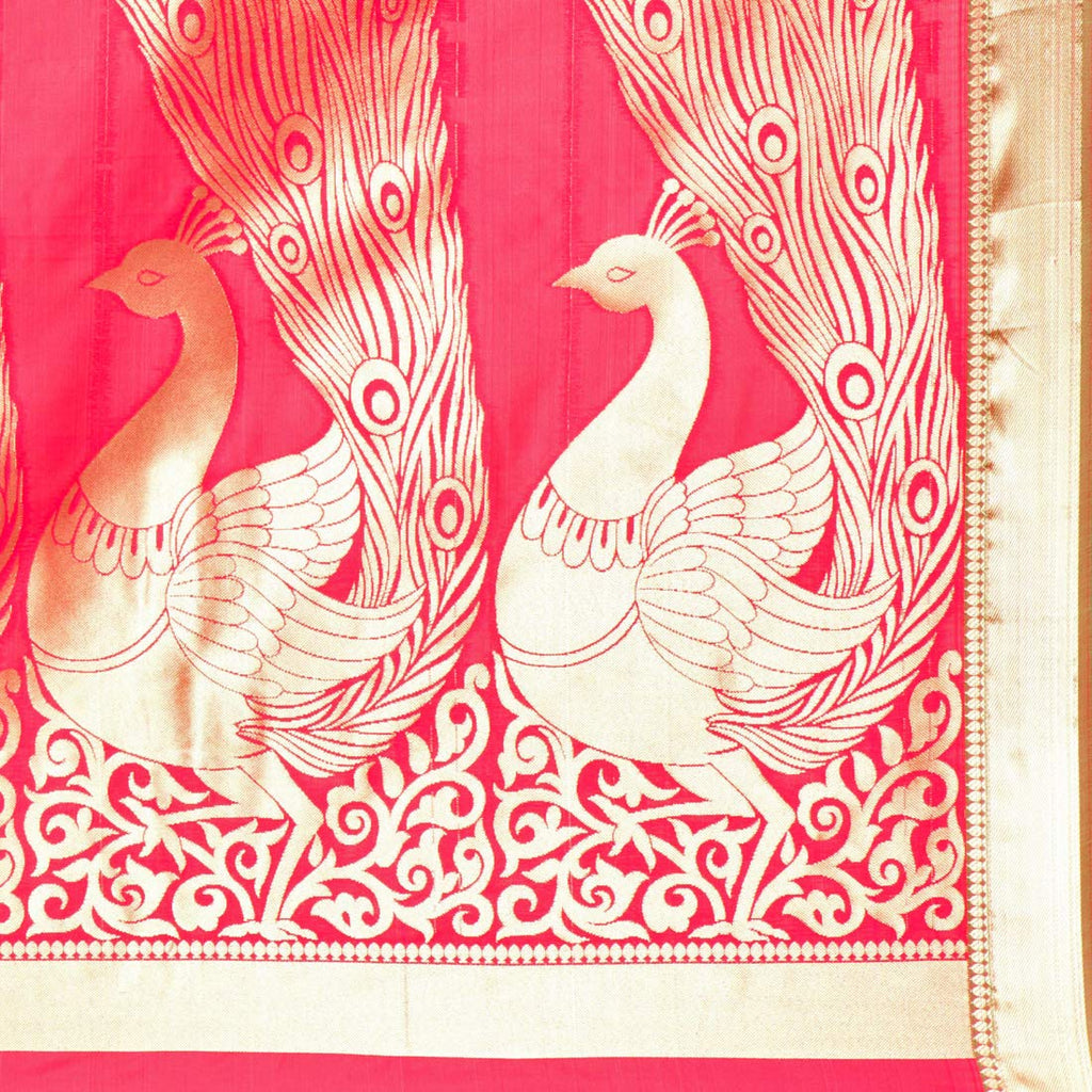 Varkala Silk Sarees Women's Paithani Silk Blend Saree With Blouse Piece