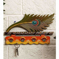 Jaipur Crafts Beautiful MorPankhi Wooden Key Holder